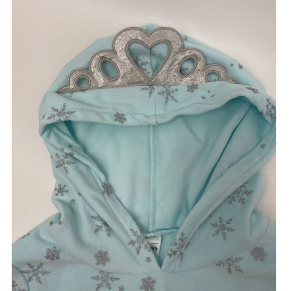 Carter's Teal Snowflake Fleece Hooded Sweater - Picture 6 of 12